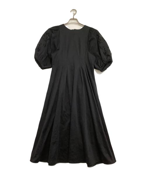 ANAYI（アナイ）ANAYI (アナイ) モクロディ刺繍袖ワンピース ブラック サイズ:38の古着・服飾アイテム
