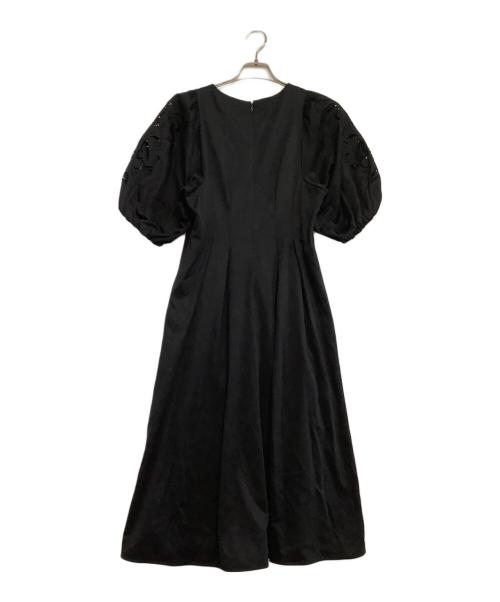 ANAYI（アナイ）ANAYI (アナイ) モクロディ刺繍袖ワンピース ブラック サイズ:38の古着・服飾アイテム