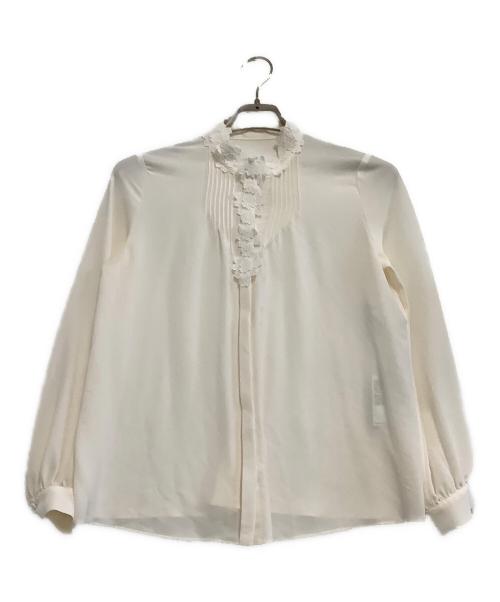 ANAYI（アナイ）ANAYI (アナイ) ジョーゼットフラワーレース ブラウス ホワイト サイズ:38 未使用品の古着・服飾アイテム