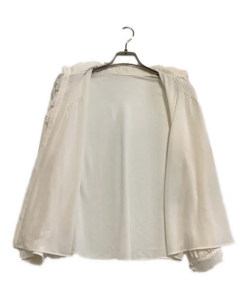 ANAYI（アナイ）ANAYI (アナイ) ジョーゼットフラワーレース ブラウス ホワイト サイズ:38 未使用品の古着・服飾アイテム