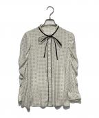 ANAYIアナイ）の古着「ピンドットプリントボウタイブラウス」｜アイボリー