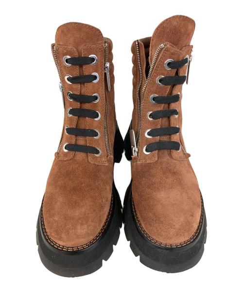 3.1 phillip lim（スリーワンフィリップリム）3.1 phillip lim (スリーワンフィリップリム) Kate Lug Sole Double Zip Boot ブラウン サイズ:37の古着・服飾アイテム