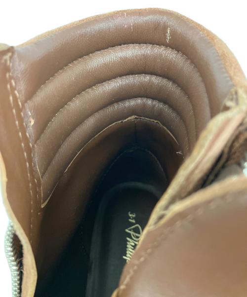 3.1 phillip lim（スリーワンフィリップリム）3.1 phillip lim (スリーワンフィリップリム) Kate Lug Sole Double Zip Boot ブラウン サイズ:37の古着・服飾アイテム