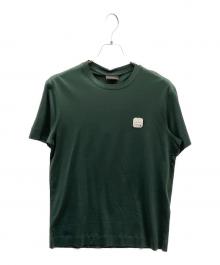 EMPORIO ARMANI（エンポリオアルマーニ）の古着「レザーパッチTシャツ」｜グリーン