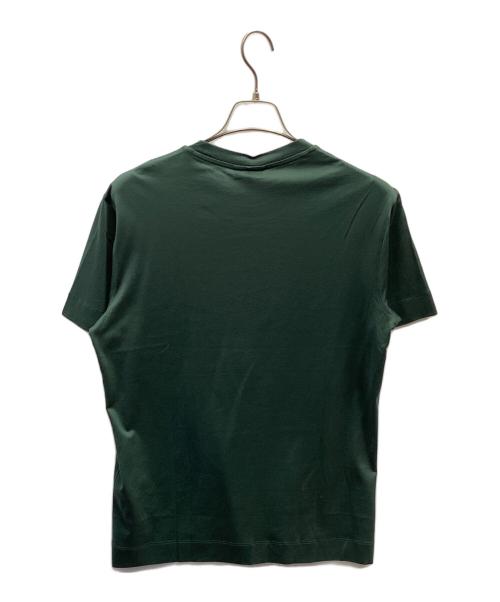 EMPORIO ARMANI（エンポリオアルマーニ）EMPORIO ARMANI (エンポリオアルマーニ) レザーパッチTシャツ グリーン サイズ:М 未使用品の古着・服飾アイテム