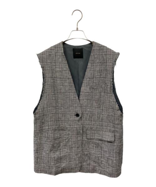 Spick and Span（スピック＆スパン）Spick and Span (スピック＆スパン) リネンスリーブレスオーバージャケット ブラック サイズ:Freeの古着・服飾アイテム