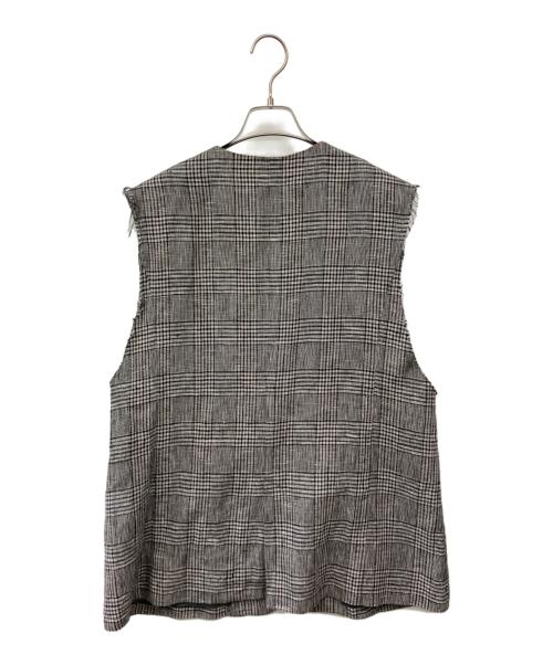 Spick and Span（スピック＆スパン）Spick and Span (スピック＆スパン) リネンスリーブレスオーバージャケット ブラック サイズ:Freeの古着・服飾アイテム