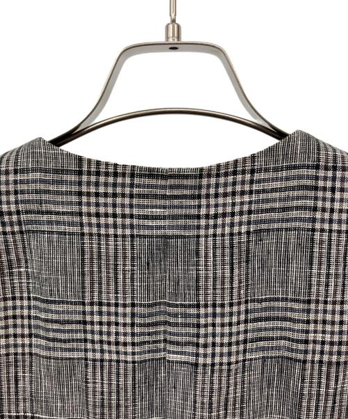 Spick and Span（スピック＆スパン）Spick and Span (スピック＆スパン) リネンスリーブレスオーバージャケット ブラック サイズ:Freeの古着・服飾アイテム