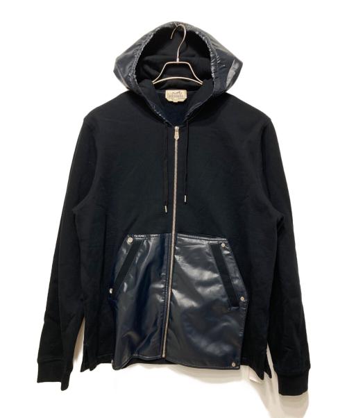 HERMES（エルメス）HERMES (エルメス) ダブルゲーム ジップパーカー ブラック サイズ:XLの古着・服飾アイテム