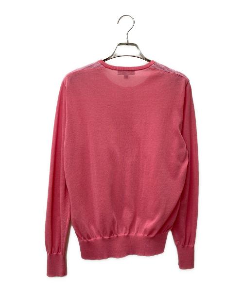 DRAWER（ドゥロワー）DRAWER (ドゥロワー) 18Gフリルクルーネックカ-ディガン 6515-106-0466 ピンク サイズ:1の古着・服飾アイテム