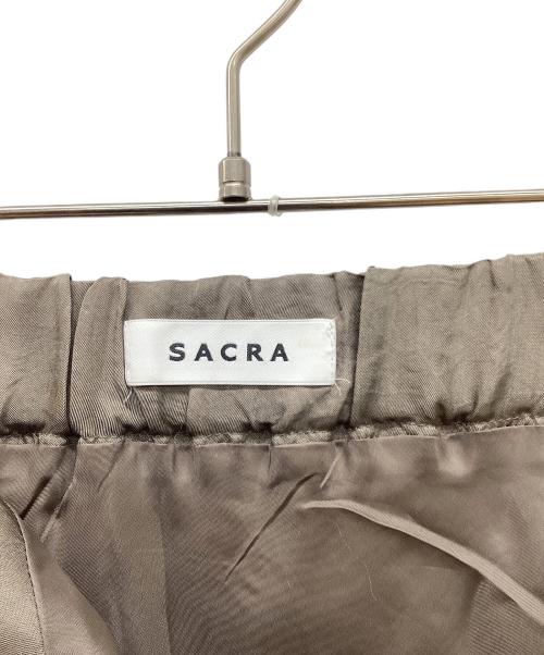 SACRA（サクラ）SACRA (サクラ) ACETATE VINTAGE TWILL SKIRT　ツイルスカート カーキ サイズ:36の古着・服飾アイテム