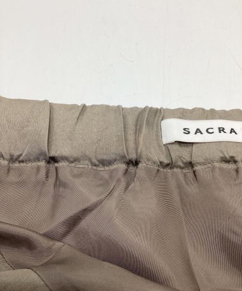 SACRA（サクラ）SACRA (サクラ) ACETATE VINTAGE TWILL SKIRT　ツイルスカート カーキ サイズ:36の古着・服飾アイテム