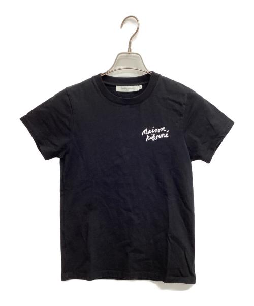 maison kitsune（メゾンキツネ）MAISON KITSUNE (メゾンキツネ) MINI HANDWRITING CLASSIC ブラック サイズ:XSの古着・服飾アイテム