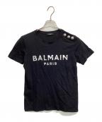 BALMAINバルマン）の古着「ボタンロゴTシャツ」｜ブラック