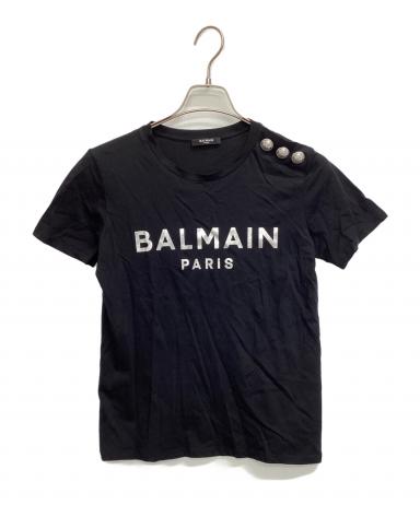 新品 タグ付き 定価¥129,000+tax BALMAIN エンブレムボタン 中古・古着通販】BALMAIN (バルマン) ボタンロゴTシャツ ブラック