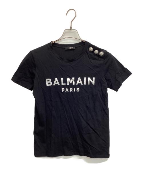 BALMAIN（バルマン）BALMAIN (バルマン) ボタンロゴTシャツ ブラック サイズ:XSの古着・服飾アイテム
