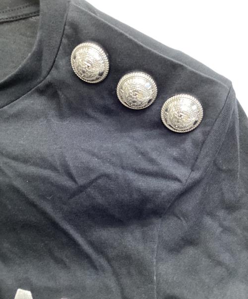 BALMAIN（バルマン）BALMAIN (バルマン) ボタンロゴTシャツ ブラック サイズ:XSの古着・服飾アイテム
