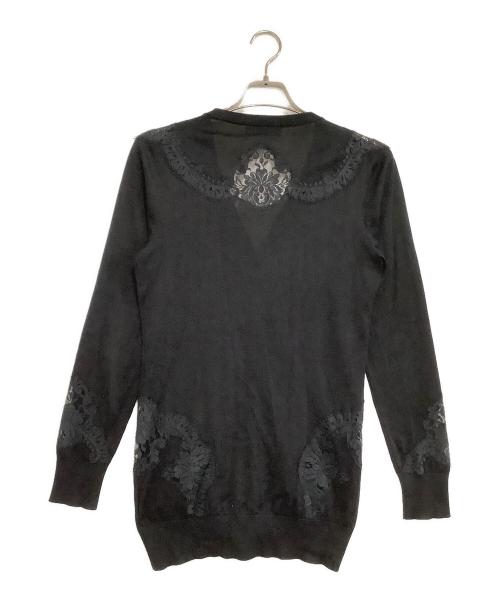 DOLCE & GABBANA（ドルチェ＆ガッバーナ）DOLCE & GABBANA (ドルチェ＆ガッバーナ) シルクレースカーディガン ブラック サイズ:36の古着・服飾アイテム