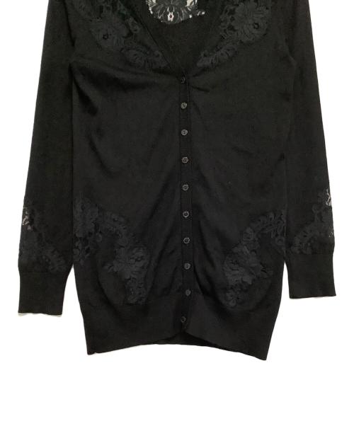 DOLCE & GABBANA（ドルチェ＆ガッバーナ）DOLCE & GABBANA (ドルチェ＆ガッバーナ) シルクレースカーディガン ブラック サイズ:36の古着・服飾アイテム
