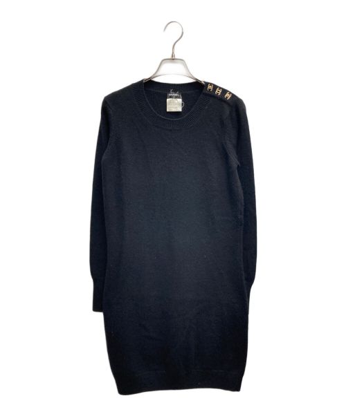 CHANEL（シャネル）CHANEL (シャネル) ココマークカシミヤニットワンピース ブラック サイズ:36の古着・服飾アイテム