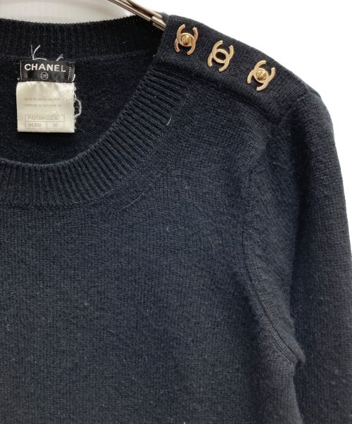 CHANEL（シャネル）CHANEL (シャネル) ココマークカシミヤニットワンピース ブラック サイズ:36の古着・服飾アイテム