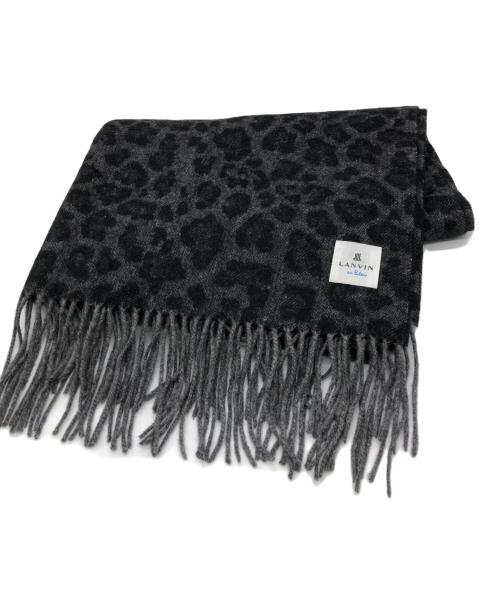 LANVIN en Bleu（ランバンオンブルー）LANVIN en Bleu (ランバンオンブルー) カシミヤストール グレーの古着・服飾アイテム