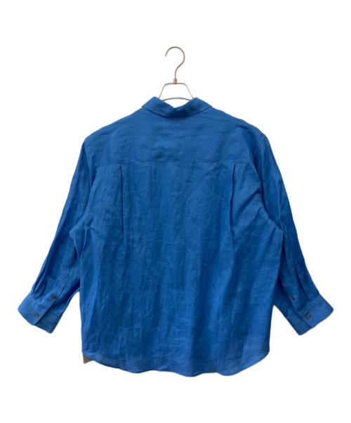 INED（イネド）INED (イネド) リネンレギュラーカラーシャツ ブルー サイズ:15の古着・服飾アイテム