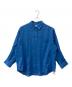 INED（イネド）の古着「リネンレギュラーカラーシャツ」｜ブルー