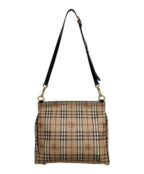 BURBERRY（バーバリー）BURBERRY (バーバリー) ブライドルメッセンジャーバッグ ブラック×ベージュの古着・服飾アイテム