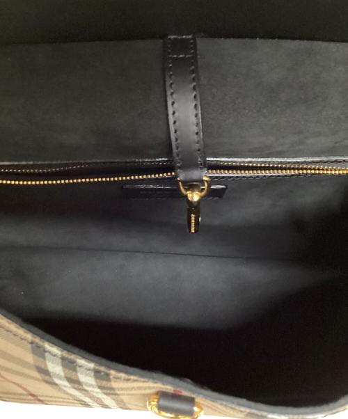 BURBERRY（バーバリー）BURBERRY (バーバリー) ブライドルメッセンジャーバッグ ブラック×ベージュの古着・服飾アイテム