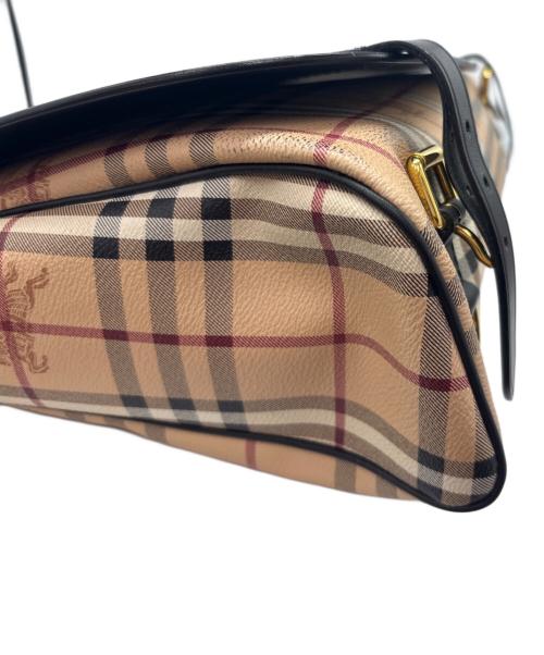 BURBERRY（バーバリー）BURBERRY (バーバリー) ブライドルメッセンジャーバッグ ブラック×ベージュの古着・服飾アイテム
