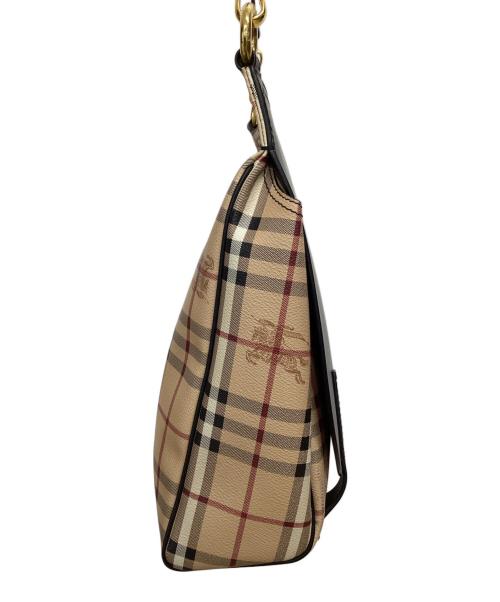 BURBERRY（バーバリー）BURBERRY (バーバリー) ブライドルメッセンジャーバッグ ブラック×ベージュの古着・服飾アイテム