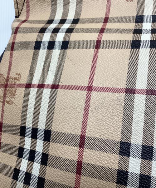 BURBERRY（バーバリー）BURBERRY (バーバリー) ブライドルメッセンジャーバッグ ブラック×ベージュの古着・服飾アイテム