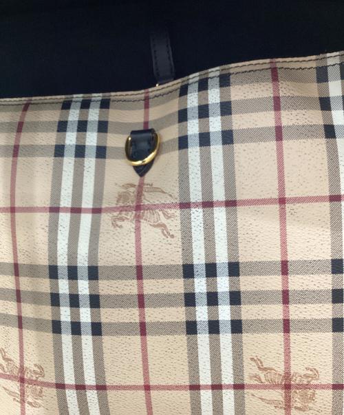 BURBERRY（バーバリー）BURBERRY (バーバリー) ブライドルメッセンジャーバッグ ブラック×ベージュの古着・服飾アイテム