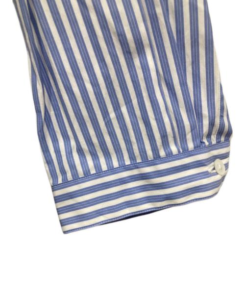 ATON（エイトン）ATON (エイトン) バンドカラーシャツ ブルー サイズ:4の古着・服飾アイテム