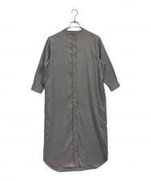 SOEJU（ソージュ）の古着「バンドカラーシャツワンピース」｜グレー