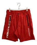 TIGHTBOOTH PRODUCTIONタイトブースプロダクション）の古着「ハーフパンツ」｜レッド