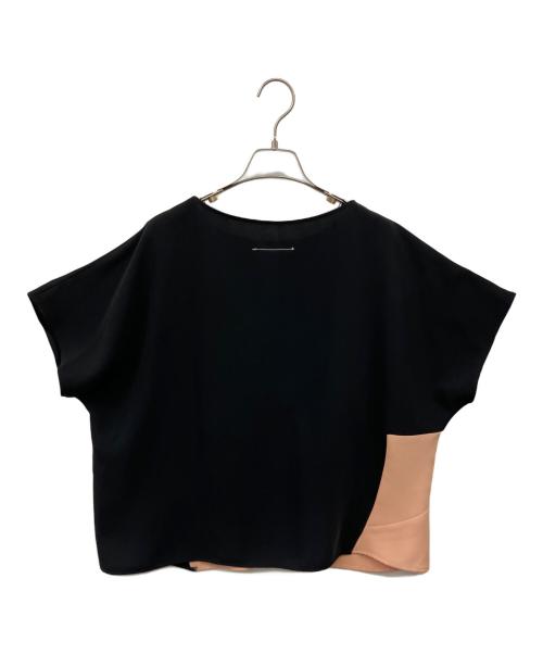 MM6 Maison Margiela（エムエムシックスメゾンマルジェラ）MM6 Maison Margiela (エムエムシックスメゾンマルジェラ) Bicolor blouse ブラック×ベージュ サイズ:Sの古着・服飾アイテム