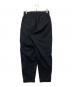 KAZUYUKI KUMAGAI ATTACHMENT (カズユキクマガイ アタッチメント) STRETCH CLOTH 2TUCK WIDE TAPERED PT ブラック サイズ:2 未使用品：10000円