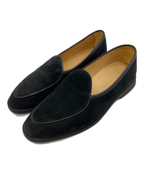 BAUDOIN & LANGE（ボードイン アンド ランジ）BAUDOIN & LANGE (ボードイン アンド ランジ) SAGAN CLASSIC LOFER SUEDE ブラック サイズ:40の古着・服飾アイテム