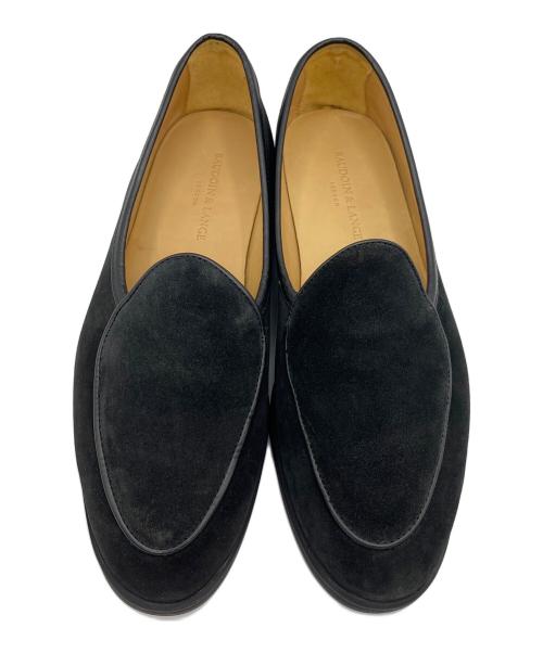 BAUDOIN & LANGE（ボードイン アンド ランジ）BAUDOIN & LANGE (ボードイン アンド ランジ) SAGAN CLASSIC LOFER SUEDE ブラック サイズ:40の古着・服飾アイテム