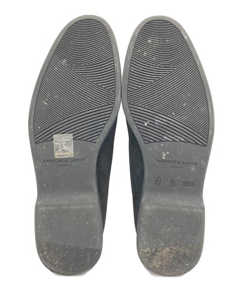 BAUDOIN & LANGE（ボードイン アンド ランジ）BAUDOIN & LANGE (ボードイン アンド ランジ) SAGAN CLASSIC LOFER SUEDE ブラック サイズ:40の古着・服飾アイテム
