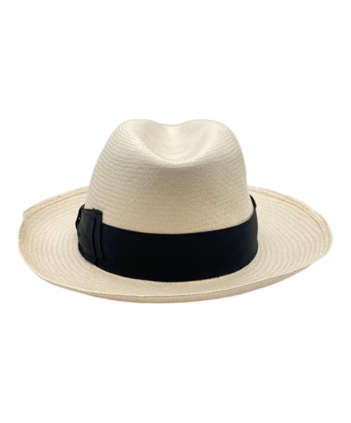BORSALINO（ボルサリーノ）BORSALINO (ボルサリーノ) パナマハット アイボリー サイズ:60の古着・服飾アイテム