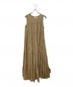 Spick and Spanスピック＆スパン）の古着「ボイルティアードワンピース」｜ベージュ