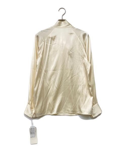 TOMORROW LAND collection（トゥモローランドコレクション）TOMORROW LAND collection (トゥモローランドコレクション) ウォッシャブルサテン ボウタイギャザーブラウス オフホワイト サイズ:36の古着・服飾アイテム