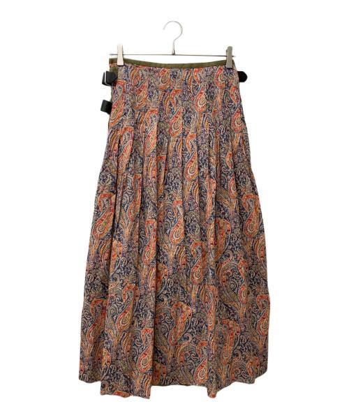 Liberty Fabric（リバティーファブリック）Liberty Fabric (リバティーファブリック) O'NEIL OF DUBLIN (オニールオブダブリン) ラップ風スカート マルチカラー サイズ:US8の古着・服飾アイテム
