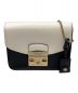 FURLA（フルラ）の古着「メトロポリスチェーンショルダーバッグ」｜ホワイト×ブラック