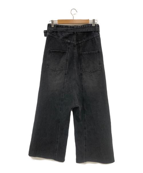 Q.anos（キュアノス）Q.anos (キュアノス) サスペンダーデニムパンツ ブラック サイズ:Fの古着・服飾アイテム