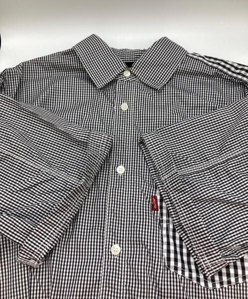 eYe COMME des GARCONS JUNYAWATANABE MAN（アイ コム デ ギャルソン ジュンヤ ワタナベ マン）eYe COMME des GARCONS JUNYAWATANABE MAN (アイ コム デ ギャルソン ジュンヤ ワタナベ マン) LEVI'S (リーバイス) 綿チェック シャツ ブラック×ホワイト サイズ:Lの古着・服飾アイテム