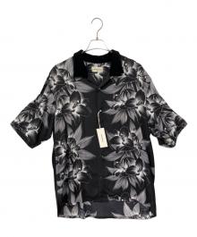 FORSOMEONE（フォーサムワン）の古着「FLOWER RUDE SHIRT」｜ブラック×ホワイト